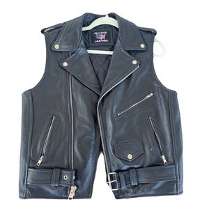 Genuine Leather Vest Size 38